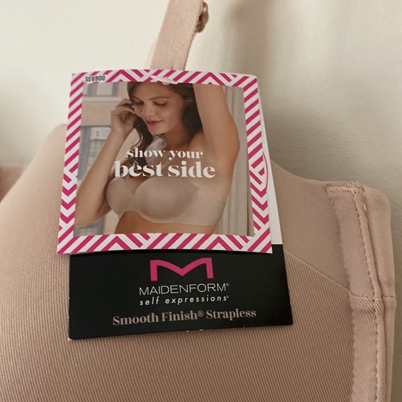 Maidenform Beige smooth finish Lightly Lined Underwire Bra 38DD 38E convertible - Picture 6 of 10